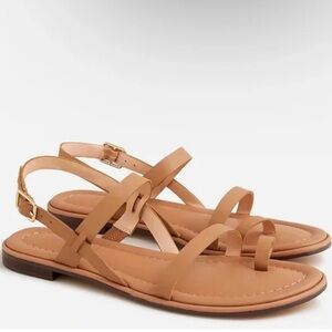 Like new J. Crew Delta Sandals neutral strappy flat buckle size 7.5
